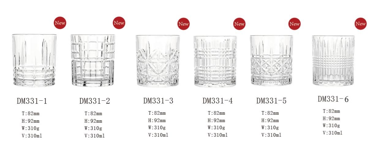 DM331 Series Whiskey Glasses