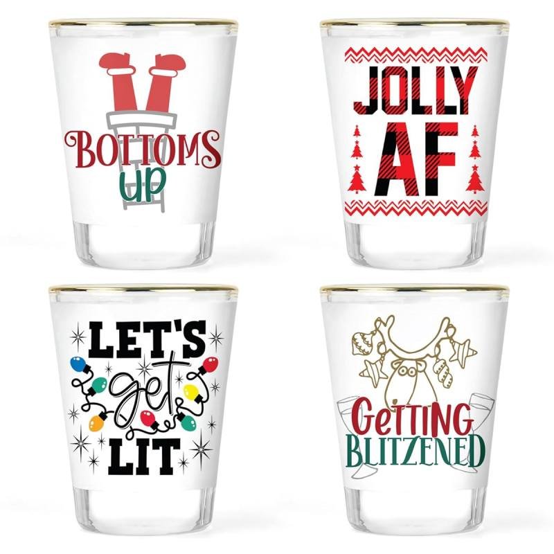 Personalised Engraved Glass - Custom Text Christmas Drinkware Gift, UK Made