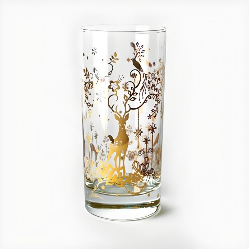 christmas glass tumblers