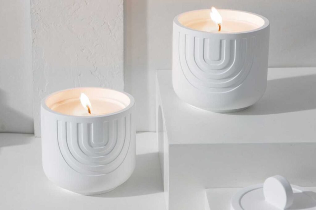 Plaster Candle Jars