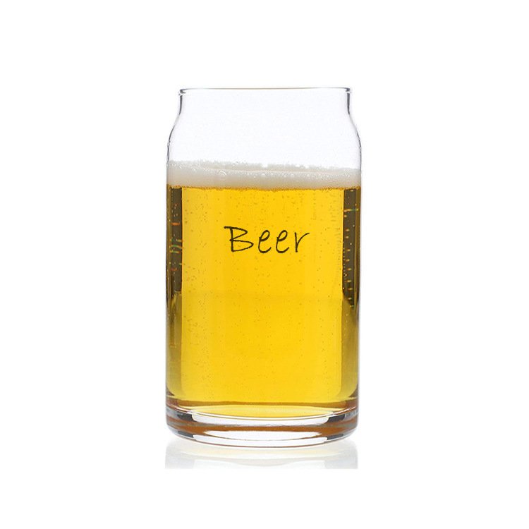 Custom Can Shaped Glass Cup, Personalized Beer Can Glasses