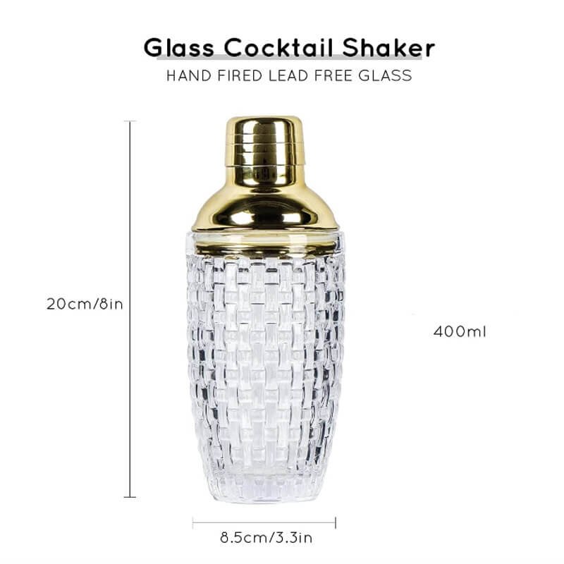 Vintage Glass Cocktail Shaker