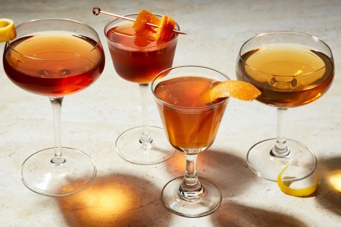 Copos de coquetel Manhattan
