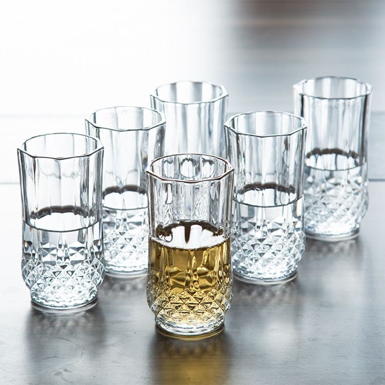 Vintage Whiskyglas-Set im Diamantschliff (6)